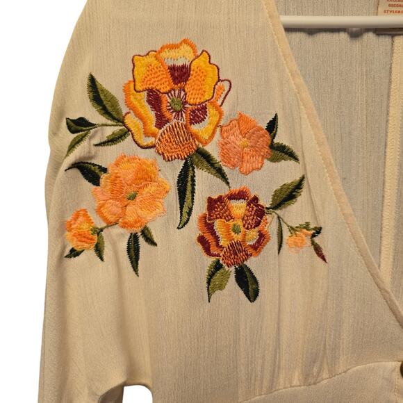 Flying Tomato embroidered gauze midi dress size small Boho - Picture 3 of 5